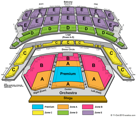 Oriental Theatre - Ford Center for the Performing Arts - IL Seating Chart